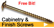 star drive cabinetry and finish screws