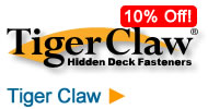 tiger claw hidden deck fasteners