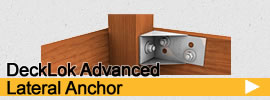 decking products: decklok advanced lateral anchor deck bracket